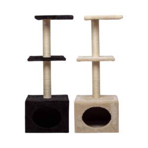 WUAPU - Two (34x34x92 cm) - Rascador para Gato 2 Plataformas (2 Colores)