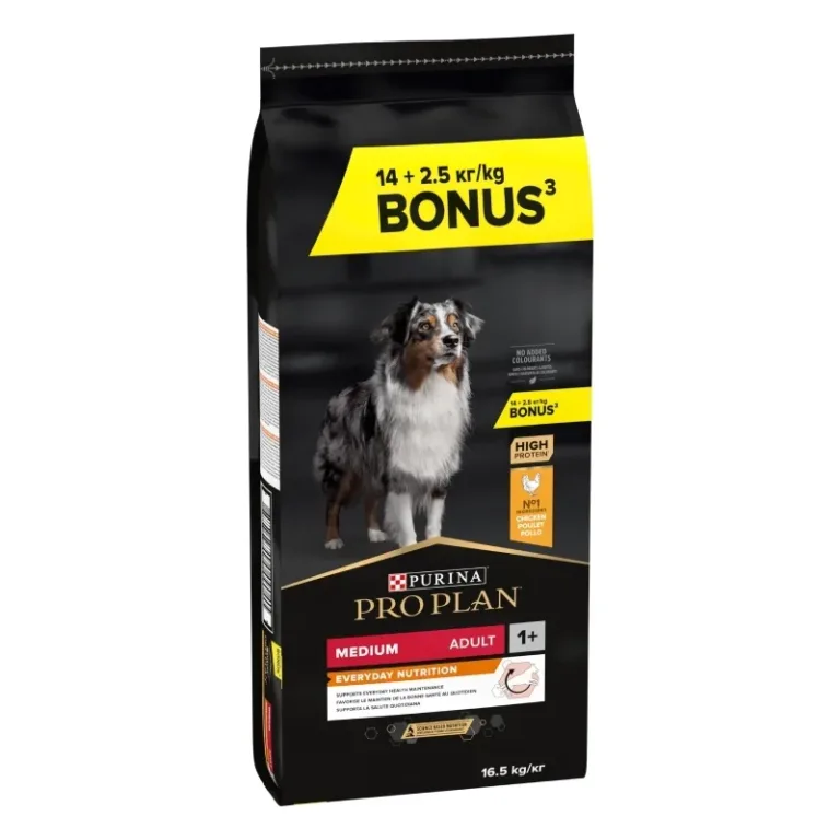 PRO PLAN Medium Adult Everyday Nutrition (16,5 kg) - Pienso Seco para Perros Adultos de Raza Mediana con Pollo