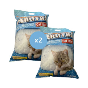 RIBECAN - Perlitas Cat Litter (15 kg) - Arena Gel Sílice para Gatos (2 Bolsas de 7,5 kg)