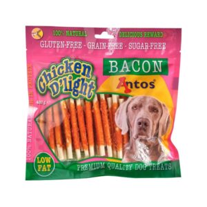 ANTOS - Snacks (400 gr) - Para Perros - Chicken D'Light Bacon (Pollo/Tocino)