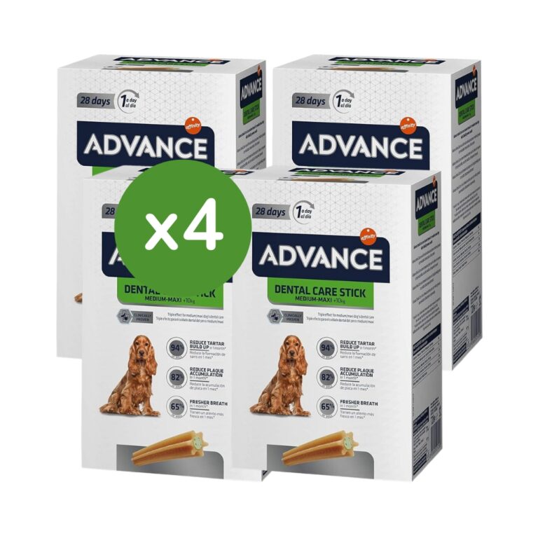 ADVANCE - Dental Care Stick Medium & Maxi (4x720 gr) - Para Perros Adultos de Raza Mediana y Grande a partir de 10 kg