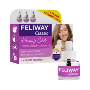 FELIWAY - Classic (3 Recambios de 48 ml) - Ayuda a tranquilizar a tu Gato (Pack Ahorro)