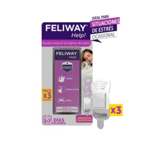 FELIWAY - Help (3 Recambios) - Ayuda a tranquilizar a tu Gato de forma ocasional