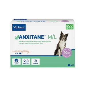 VIRBAC - Anxitane M/L (30 Comprimidos) - Alimento complementario Natural para Ayudar a calmar a tu Perro de Raza Mediana/Grande (>10 kg)