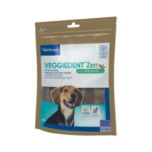 VIRBAC - Veggiedent ZEN (M) - Snacks dentales para Perros Adultos de Raza Mediana/Grande (10-30 kg)