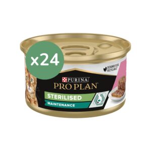 PRO PLAN - Sterilised Maintenance (24x85 gr) - Comida Húmeda para Gatos Adultos Esterilizados (Atún y Salmón)