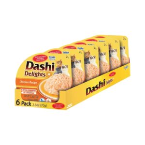 DASHI DELIGHTS (6x70 gr) - Alimento Complementario de Delicias para Gatos (Receta de Pollo)