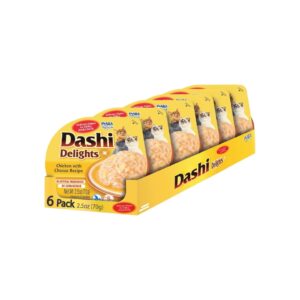 DASHI DELIGHTS (6x70 gr) - Alimento Complementario de Delicias para Gatos (Receta de Pollo con Queso)