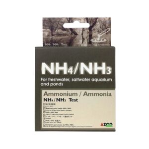 AZOO Test de Amonio y Amoníaco NH₄/NH₃ - Para Acuarios de Agua Dulce, Salada y Estanques