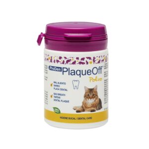 PLAQUEOFF - Pro Den (40 gr) - Polvos para Gatos para Ayudar con el Mal Aliento, Sarro y Placa Dental
