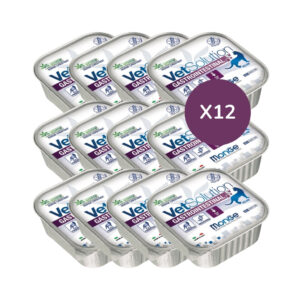 MONGE - VetSolution - Gastrointestinal (12x100 gr) - Paté para gato delicioso indicado para Problemas Digestivos