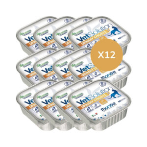 MONGE - VetSolution - Urinary Struvite (12x100 gr) - Paté para gato delicioso que Disuelve las Piedras de Estruvita con PH Bajo
