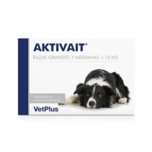 VETPLUS - Aktivait (60 Comprimidos) - Suplemento para disfunción cognitiva en Perros de Raza Mediana y Grande >10 kg