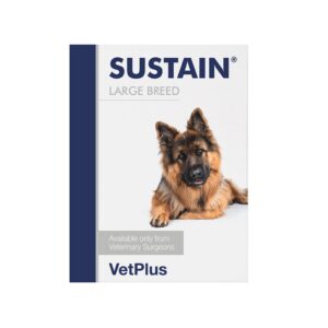 VETPLUS - Sustain (30 Sobres) - Suplemento Nutricional para la Salud Digestiva y Sistema Inmunitario en Perros de Raza Grande >20 kg