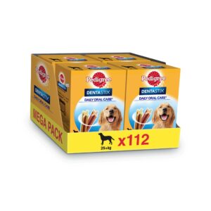DENTASTIX - Daily Oral Care - Snack Dental (112 Unidades) para Perros Grandes (+25 kg)