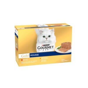 GOURMET - Gold (12x85 gr) - Mousse Pack Surtido (Buey, Pescado del Océano, Hígado y Pavo) (2 Formatos)