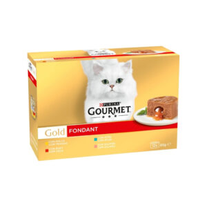 GOURMET - Gold (12x85 gr) - Fondant Multipack sabores (Pollo, Buey, Atún y Salmón) (2 Formatos)