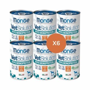 MONGE - VetSolution - Hypo Monoprotein (6x400 gr) - Para Perros Adultos Monoproteico (Pato)
