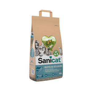 SANICAT - Multipet - Lecho de Origen Vegetal Celulosa Reciclada para Gatos, Conejos, Roedores y Aves (2 Tamaños)