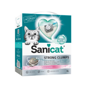 SANICAT - Strong Clumps (6 Litros) - Arena aglomerante Talco para Gatos