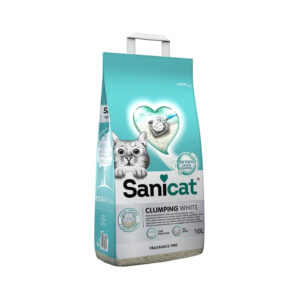 SANICAT - Clumping White - Arena aglomerante para Gatos Sin Perfume (2 Tamaños)