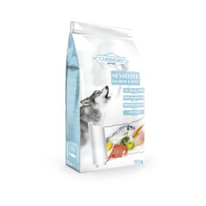 CARNIVORO Sensitive (12 kg) - Pienso Premium Low Grain para Perros Adultos para Digestión Sensible (Salmón y Arroz)