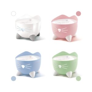 CATIT - Pixi (2,5 Litros) - Bebedero para Gatos en Fuente con Sensor de Luz LED (4 Colores)