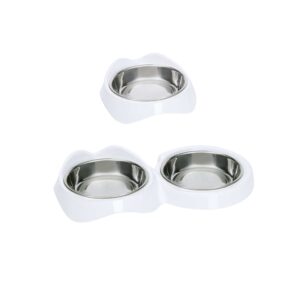 CATIT - Pixi (200 ml) - Plato de Acero Inoxidable para Gatos (Disponible en Individual o Doble)