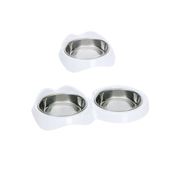 CATIT - Pixi (200 ml) - Plato de Acero Inoxidable para Gatos (Disponible en Individual o Doble)