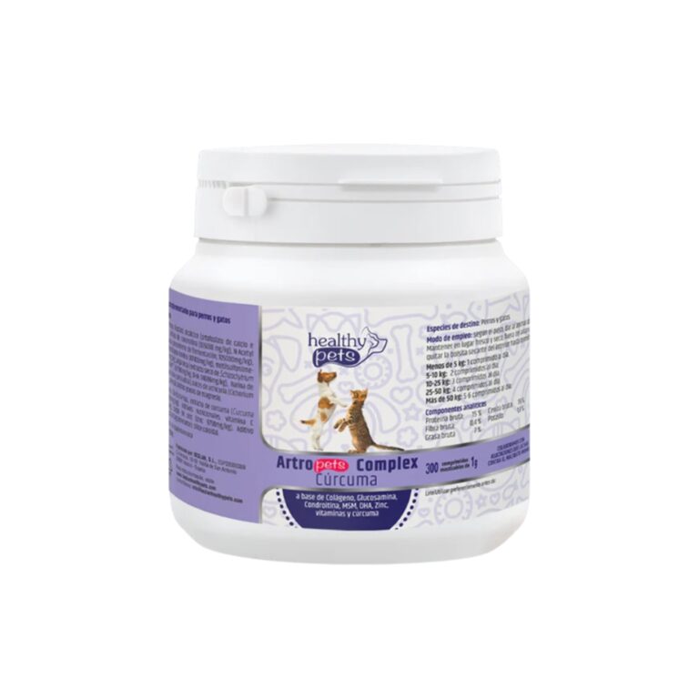 HEALTHY PETS - Cúrcuma (300 Comprimidos) - Ayuda con Desgaste Articular, Mejora Piel, Pelo y Uñas en Perros y Gatos (Artro-Pets complex)