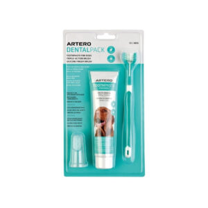 ARTERO - Dental Pack Smile - Set completo para la Higiene bucal en Perros (Cepillo+Dedal+Pasta)