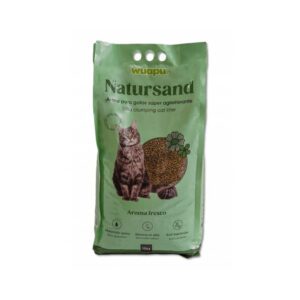 WUAPU - Natursand (10 kg) - Arena para Gatos Súper Aglomerante Aroma Fresco