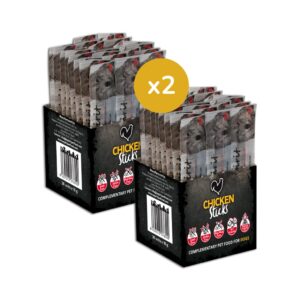 ALPHA SPIRIT - Snacks (60x10 gr) - Barritas Individuales para Perros (Pollo, Pavo, Hígado, Pato, Pescado o Jamón) (2 Cajas con 30 Unidades de 10 gramos)