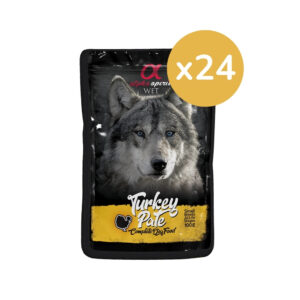 ALPHA SPIRIT - Pouch Paté de Pavo (24x100 gr) - Alimento Completo Húmedo Para Perros de Raza Pequeña