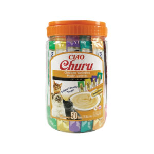 CHURU - Tarro de variedad de pollo para Gatos (50 Tubos)