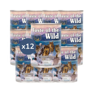 TASTE OF THE WILD - Dog Wetlands (12x390 gr) - Alimento Húmedo para Perros Adultos de Todas las Razas de Pollo, Pato y Pavo