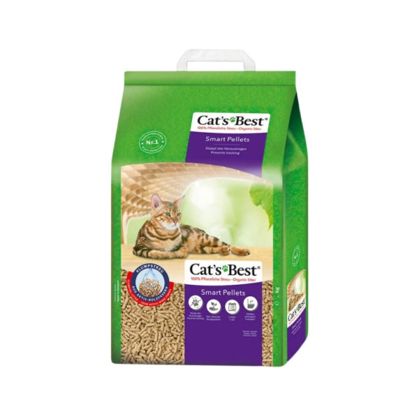 CAT´S BEST - Smart Pellets - Arena Vegetal con Aglomeración Suave y Antiadherente de Pellets Inteligentes para Gatos