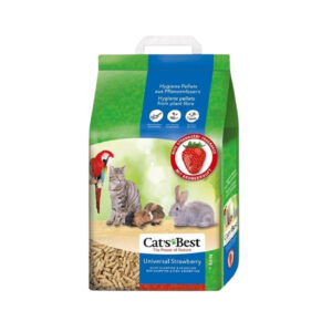 CAT´S BEST - Universal Strawberry (5,5 kg) - Lecho Ecológico Pellets Aroma Fresa para Gatos, Conejos, Roedores y Aves