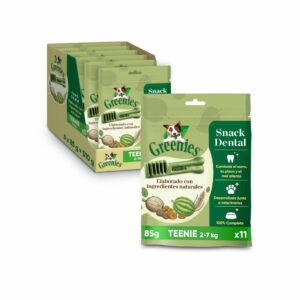 GREENIES - Teenie (6x85 gr) - Snack Dental 100% Natural para Perros Mini (2-7 kg) de Todas las Edades (A partir de 6 Meses)