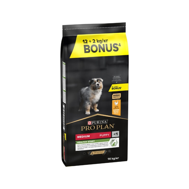 PRO PLAN - Puppy Medium Healthy Start (12+2 kg) - Alimento seco para Perros Cachorros (<1) de Raza Mediana (Pollo)