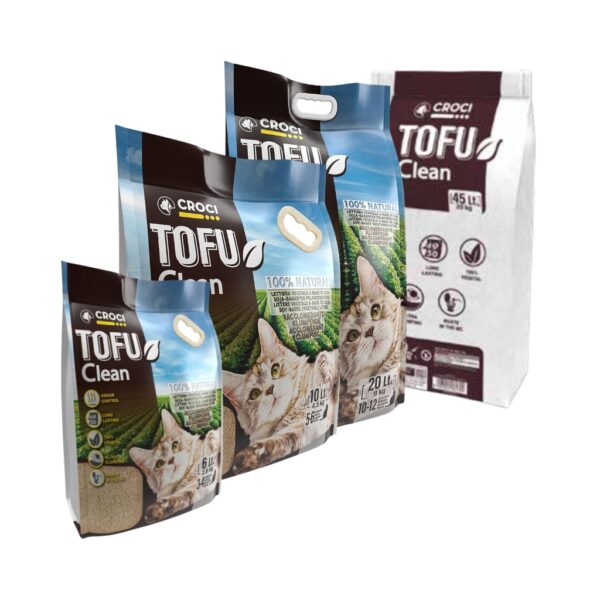 CROCI - Tofu Clean Litter - Arena Vegetal a Base de Soja (4 Tamaños)