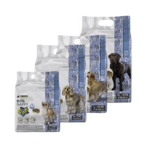 CROCI - Dog Nappy Pop - Braguita con forma de Banda Para Perros Machos (4 Tallas)