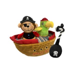 CROCI - Hide&Seek Pirate - Juego Interactivo de Peluche para Estimular la Curiosidad de tu Perro (Temática Pirata)