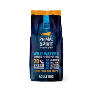 PRIMAL - Wild Waters 70% - Alimento Completo en Pienso Seco para Perros Adultos de Todas las Razas (Pescado y Pollo)