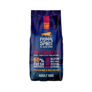 PRIMAL - Wilderness 60% - Alimento Completo en Pienso Seco para Perros Adultos de Todas las Razas (Cerdo, Pollo y Pescado)