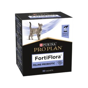 PRO PLAN - Fortiflora para Gatos (30 Sobres) - Alimento Complementario para Ayudar a Mantener una Función Intestinal Equilibrada y Saludable