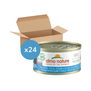 ALMO NATURE - HFC (Natural) Gatos - Atún del Atlántico (24x70 gr) - Alimento Húmedo Complementario para Gatos (a partir de un año)