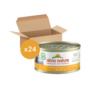 ALMO NATURE - HFC (Natural) Gatos - Pechuga de Pollo (24x70 gr) - Alimento Húmedo Complementario para Gatos (a partir de un año)