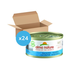 ALMO NATURE - HFC (Jelly) Gatos - Caballa en Gelatina (24x70 gr) - Alimento Húmedo Complementario para Gatos (a partir de un año)