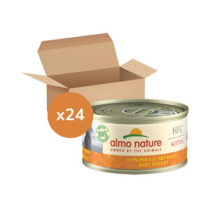 ALMO NATURE - HFC (Kitten) Gatitos - Pollo (24x70 gr) - Alimento Húmedo Complementario para Gatitos (2-12 Meses)